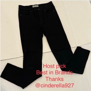 Madewell 9” High Riser Skinny Skinny Women’s Jeans Black Size 24